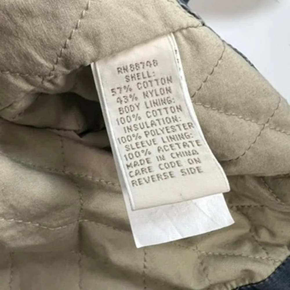 The Territory Ahead Field Barn Jacket Coat‎ Hooded Pigment Dyed Blue L